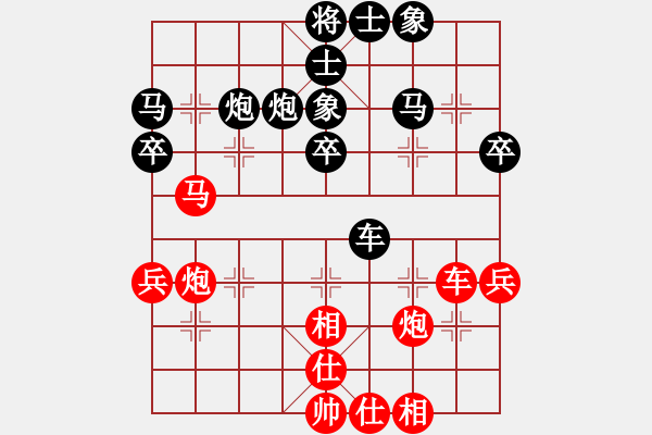 象棋棋譜圖片：九匹馬三(8段)-負-雙核梅花雨(7段) - 步數(shù)：40 