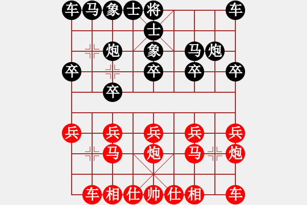 象棋棋譜圖片：清閑[紅] -VS- ‰●漂云[黑] - 步數(shù)：10 