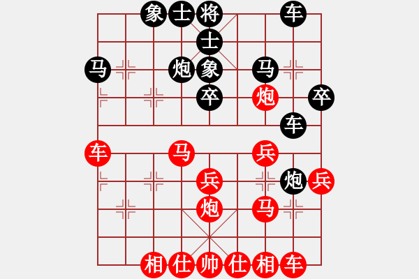 象棋棋譜圖片：分紅比例符合技術(shù)開 勝 無憂無愁 - 步數(shù)：30 