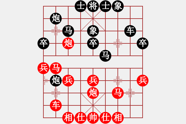 象棋棋譜圖片：bianyaqi(6段)-和-四平過(guò)宮炮(9段) - 步數(shù)：30 