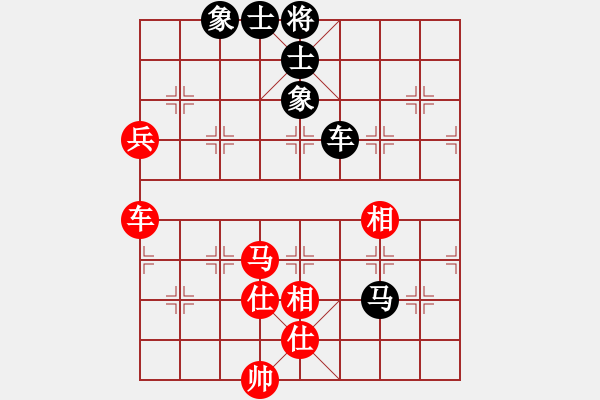 象棋棋譜圖片：砍九星下山(無極)-和-十年砍柴(無極) - 步數(shù)：100 