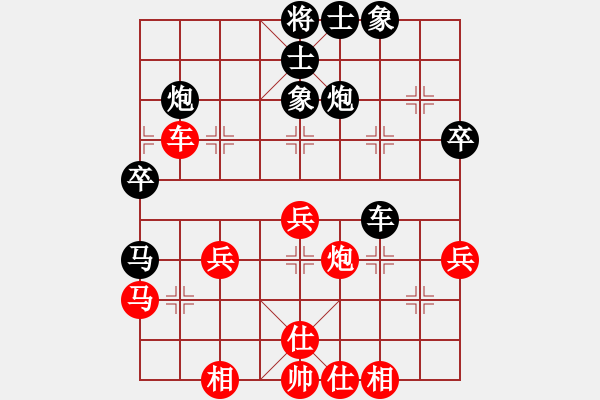 象棋棋谱图片：王静春(2段)-负-周大侠(1段) - 步数：40 