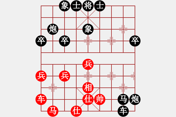 象棋棋譜圖片：2022.4.5.2初級(jí)場(chǎng)經(jīng)典中炮巡河車(chē)兌兵對(duì)屏風(fēng)馬進(jìn)7卒 - 步數(shù)：42 