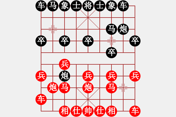 象棋棋譜圖片：掌門[紅] -VS- 遇到我你幸福[黑] - 步數(shù)：10 