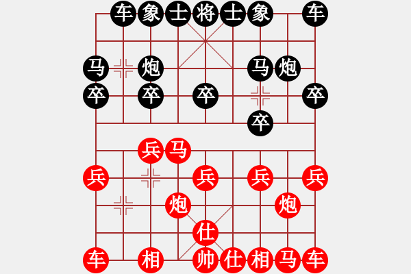 象棋棋谱图片：张国凤 先负 周熠 - 步数：10 