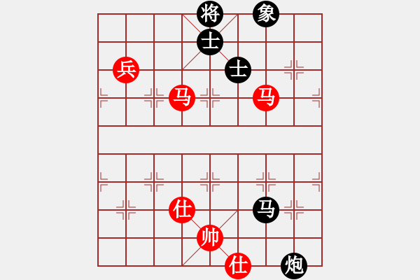 象棋棋譜圖片：紅色貝雷(2段)-和-賠光光(6段) - 步數(shù)：120 