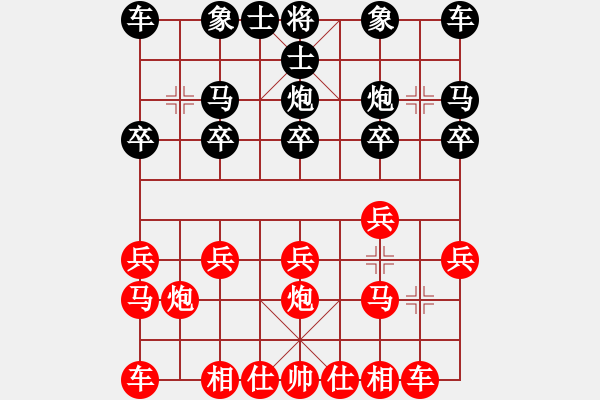 象棋棋譜圖片：金鵬拾捌變(3段)-和-一月鷹叫(6段) - 步數(shù)：10 