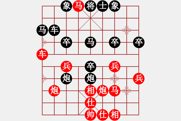 象棋棋谱图片：红蓝棋股(天帝)-负-神算子(1段) - 步数：40 