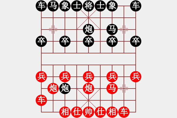 象棋棋谱图片：列炮弃马变化 - 步数：10 