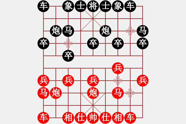 象棋棋譜圖片：兵工廠先勝aacceef - 步數(shù)：10 