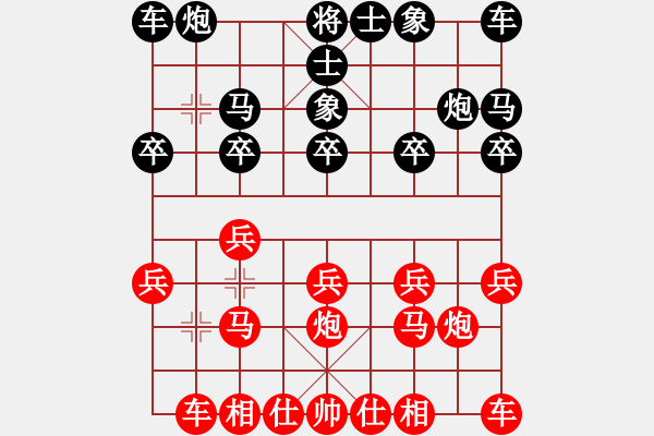 象棋棋譜圖片：【中】醉棋渡河[紅] -VS- （中）風雨無阻[黑] - 步數(shù)：10 