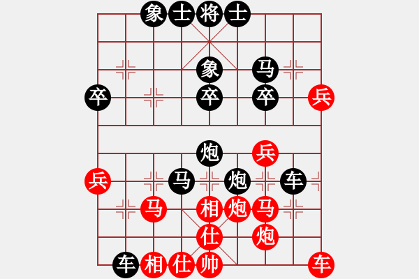 象棋棋譜圖片：遨游神州紅負(fù)葬心【過宮炮對(duì)進(jìn)左馬】 - 步數(shù)：40 