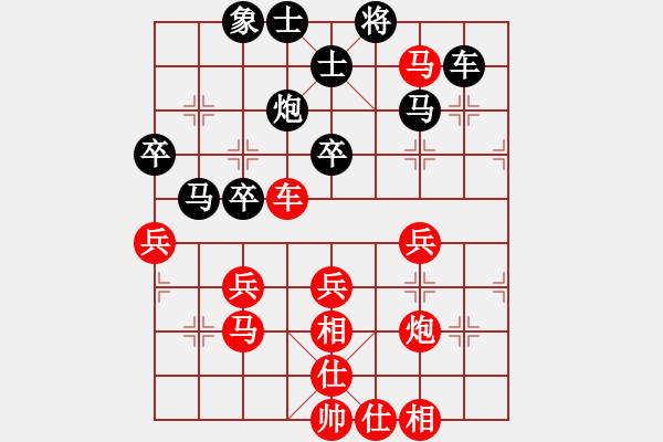 象棋棋譜圖片：特級(jí)大師持黑讓民間高手8路炮精彩對(duì)局！ - 步數(shù)：40 