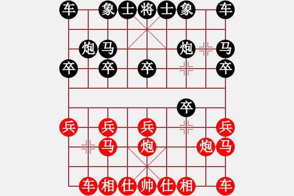 象棋棋譜圖片：天の藍(lán)[249833608] -VS- 棋友-魚鳥[575644877] - 步數(shù)：10 