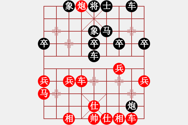 象棋棋譜圖片：abcdeedcba(9星)-負-舞雪(北斗) 很有啟發(fā)的思維 - 步數(shù)：40 