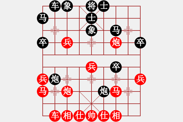 象棋棋譜圖片：王琳娜     先勝 胡明       - 步數(shù)：30 