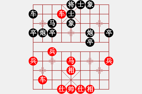 象棋棋譜圖片：秦大波紅和夏激揚(yáng)【中炮巡河車對(duì)屏風(fēng)馬 紅進(jìn)左馬】 - 步數(shù)：40 