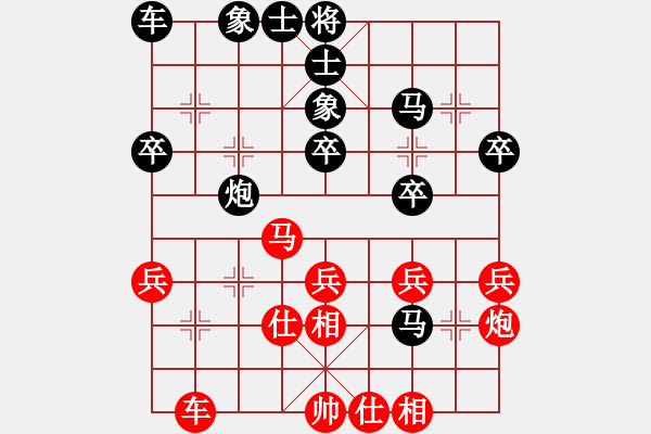 象棋棋譜圖片：棋癡之王者[紅] -VS-bbboy002[黑] - 步數(shù)：30 