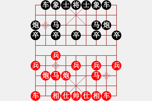 象棋棋谱图片：未明棋妙(月将)-和-吃鱼鱼(9段) - 步数：10 