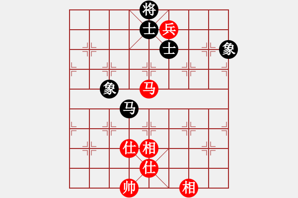 象棋棋谱图片：未明棋妙(月将)-和-吃鱼鱼(9段) - 步数：140 