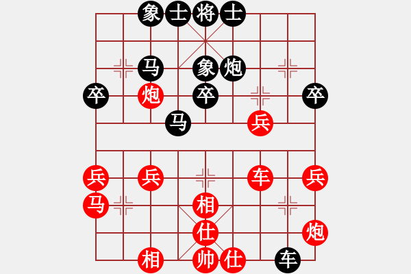 象棋棋谱图片：双核梅花雨(7段)-胜-zhangaabb(8段) - 步数：40 