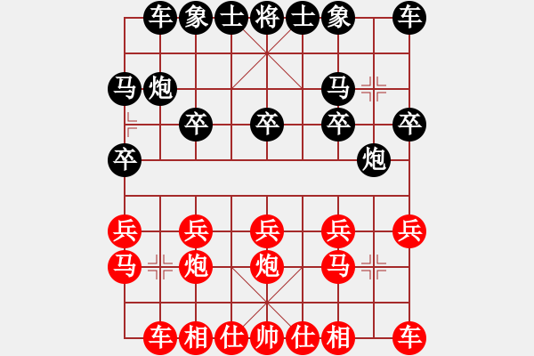 象棋棋譜圖片：鴻鴻[1822250855] -VS- 禾日火因 A02 邊馬局 - 步數(shù)：10 