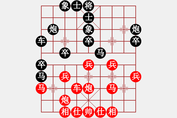 象棋棋譜圖片：無名 負(fù) 昆侖 C73 五七炮互進(jìn)三兵對屏風(fēng)馬邊卒右馬外盤河 紅左橫車 - 步數(shù)：30 