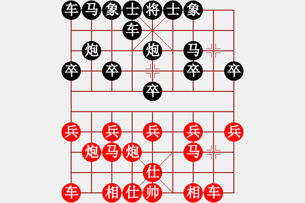 象棋棋譜圖片：易水寒[284656061] -VS- 橫才俊儒[292832991] - 步數(shù)：10 