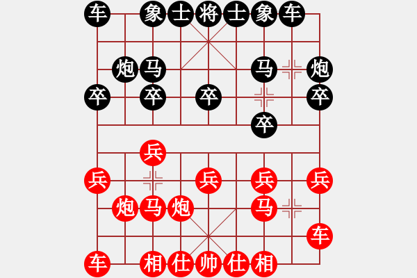 象棋棋谱图片：杭州燃气集团队 沈思凡 胜 江苏钟悦棋牌俱乐部 李沁 - 步数：10 