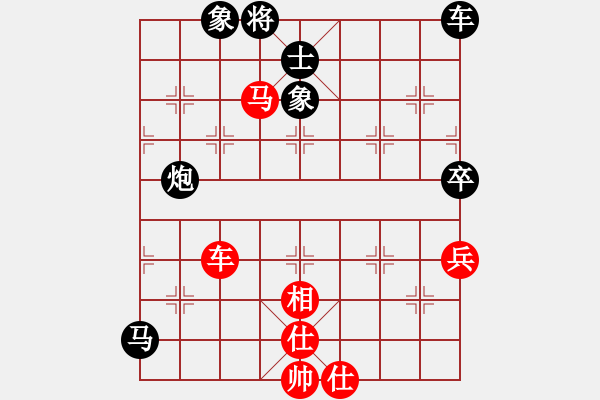 象棋棋譜圖片：搖滾詩人他爹紅先勝廣西7C妹妹讓左車 - 步數(shù)：100 