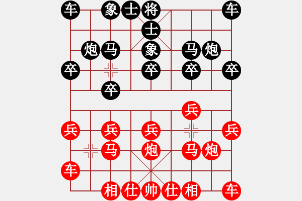 象棋棋譜圖片：行者必達(dá)[紅] -VS- 湛河秋水[黑]【中炮橫車盤頭馬勝屏風(fēng)馬巡河炮】 - 步數(shù)：10 