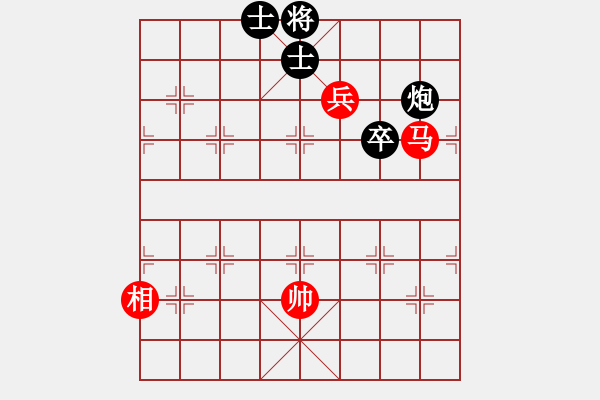 象棋棋譜圖片：第3章 馬兵殘棋技巧 第1節(jié) 馬兵對炮卒 例4 - 步數(shù)：0 