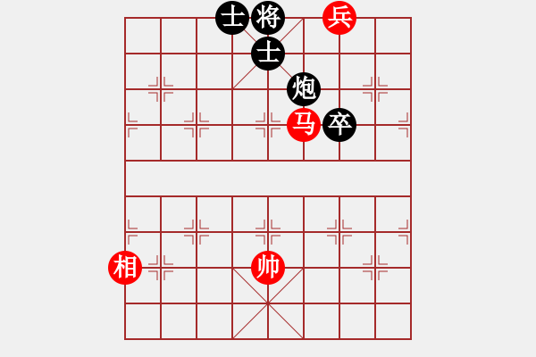 象棋棋譜圖片：第3章 馬兵殘棋技巧 第1節(jié) 馬兵對炮卒 例4 - 步數(shù)：10 