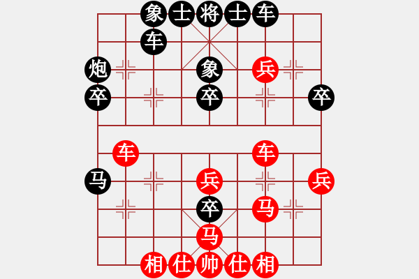 象棋棋譜圖片：2016年煙威地區(qū)第六屆“牧青杯”象棋團體賽第三輪本人先勝闖王非想隊王曉明 - 步數：40 