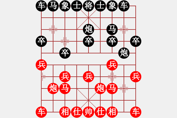 象棋棋譜圖片：快樂驛站zhang紅負(fù)葬心【仕角炮對(duì)進(jìn)左馬】 - 步數(shù)：10 