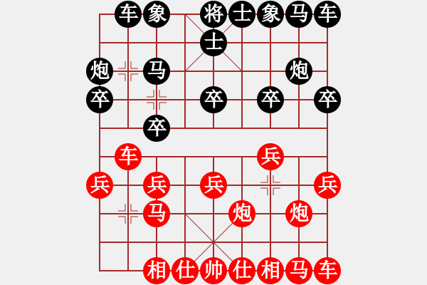 象棋棋譜圖片：11175局 A60-過(guò)宮炮局-旋九專(zhuān)雙核-業(yè)余 紅先勝 小蟲(chóng)引擎24層 - 步數(shù)：10 