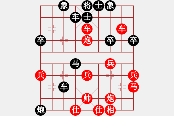 象棋棋譜圖片：金戈瑪(8段)-和-舜耕山(7段) - 步數(shù)：40 