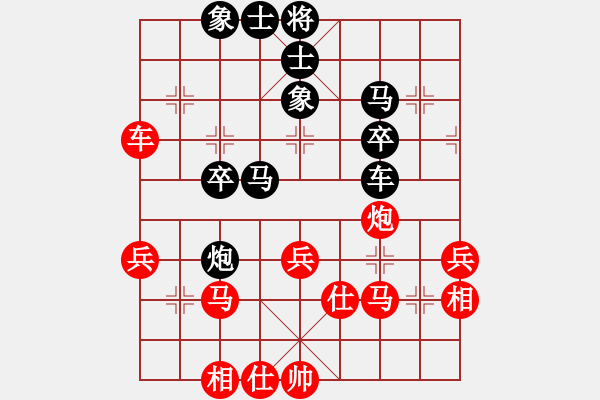 象棋棋譜圖片：一條大河[紅] -VS- 橫才俊儒[黑] - 步數(shù)：40 