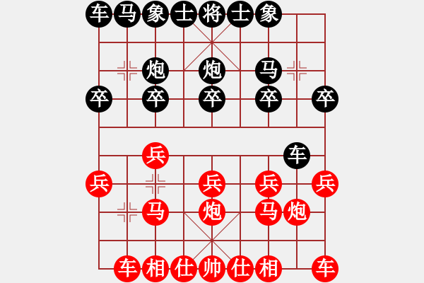 象棋棋譜圖片：為何看不見(1段)-負-一招驚心(1段) - 步數(shù)：10 