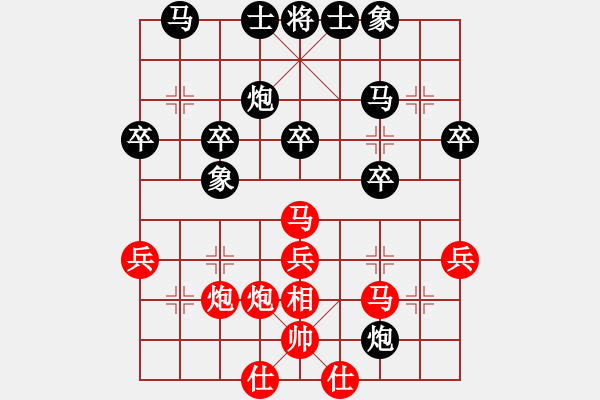 象棋棋譜圖片：過宮炮局  心如止水(9段)-負-nzbdwma(6級) - 步數(shù)：30 