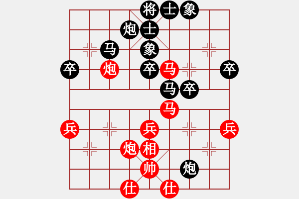 象棋棋譜圖片：過宮炮局  心如止水(9段)-負-nzbdwma(6級) - 步數(shù)：40 