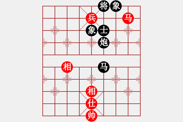 象棋棋譜圖片：第124局 馬炮雙兵單缺士勝馬炮士象全 - 步數(shù)：49 