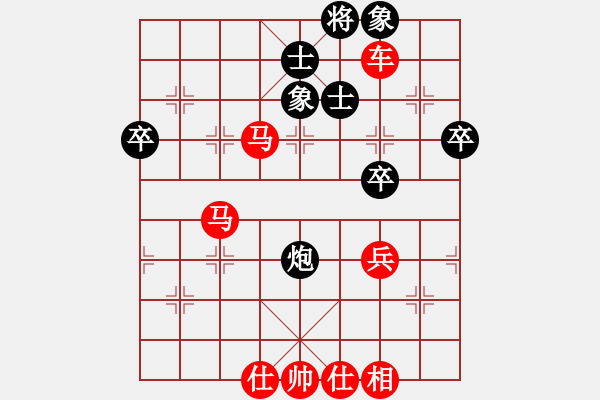 象棋棋譜圖片：起馬轉(zhuǎn)中炮對(duì)右飛象之黑拐角馬（旋風(fēng)V7.0先勝巫師業(yè)余級(jí)） - 步數(shù)：77 