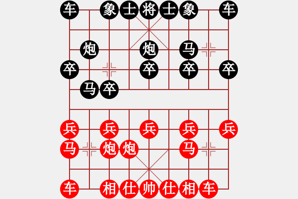 象棋棋谱图片：kamisama(月将)-胜-萧少剑客(9段) - 步数：10 