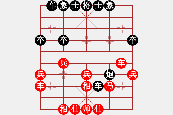 象棋棋譜圖片：中炮七路馬進(jìn)七兵對屏風(fēng)馬進(jìn)7卒黑右炮過河 紅馬七進(jìn)六   醫(yī)生與我(3段)-和-和舒淇有緣(9段) - 步數(shù)：30 