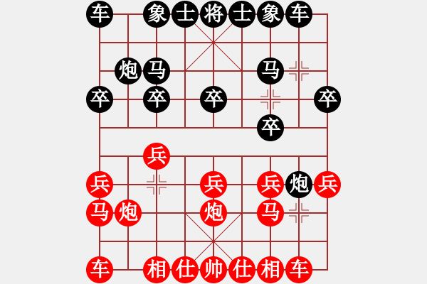 象棋棋谱图片：五七炮对屏风马 谭永亮VS徐浩 - 步数：10 
