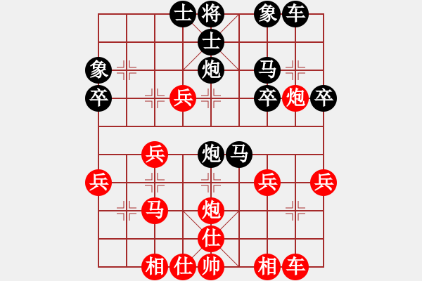 象棋棋譜圖片：五目[黑] -VS- 大浪淘沙[紅] - 步數(shù)：40 