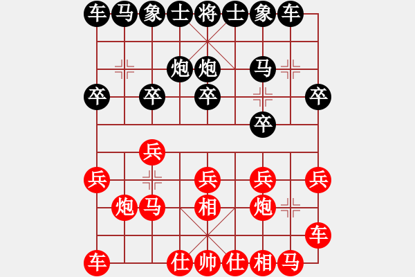 象棋棋谱图片：龙城棋协 赵天元 胜 阳泉象棋协会 陆鹏 - 步数：10 