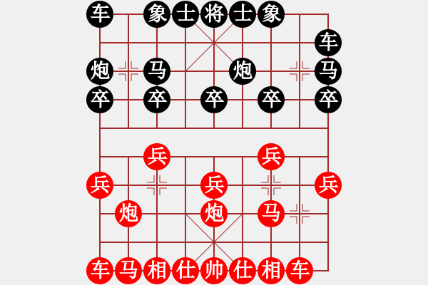 象棋棋譜圖片：xujscn(9段)-勝-鵬上九霄(日帥)中炮對(duì)士角炮轉(zhuǎn)單提馬 - 步數(shù)：10 