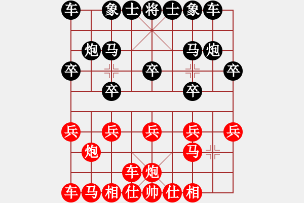 象棋棋譜圖片：醉棋渡河[紅] -VS- 與眾不同[黑] - 步數(shù)：10 